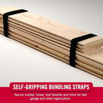 Double sided reusable bundling ties roll for indoor and outdoor use.