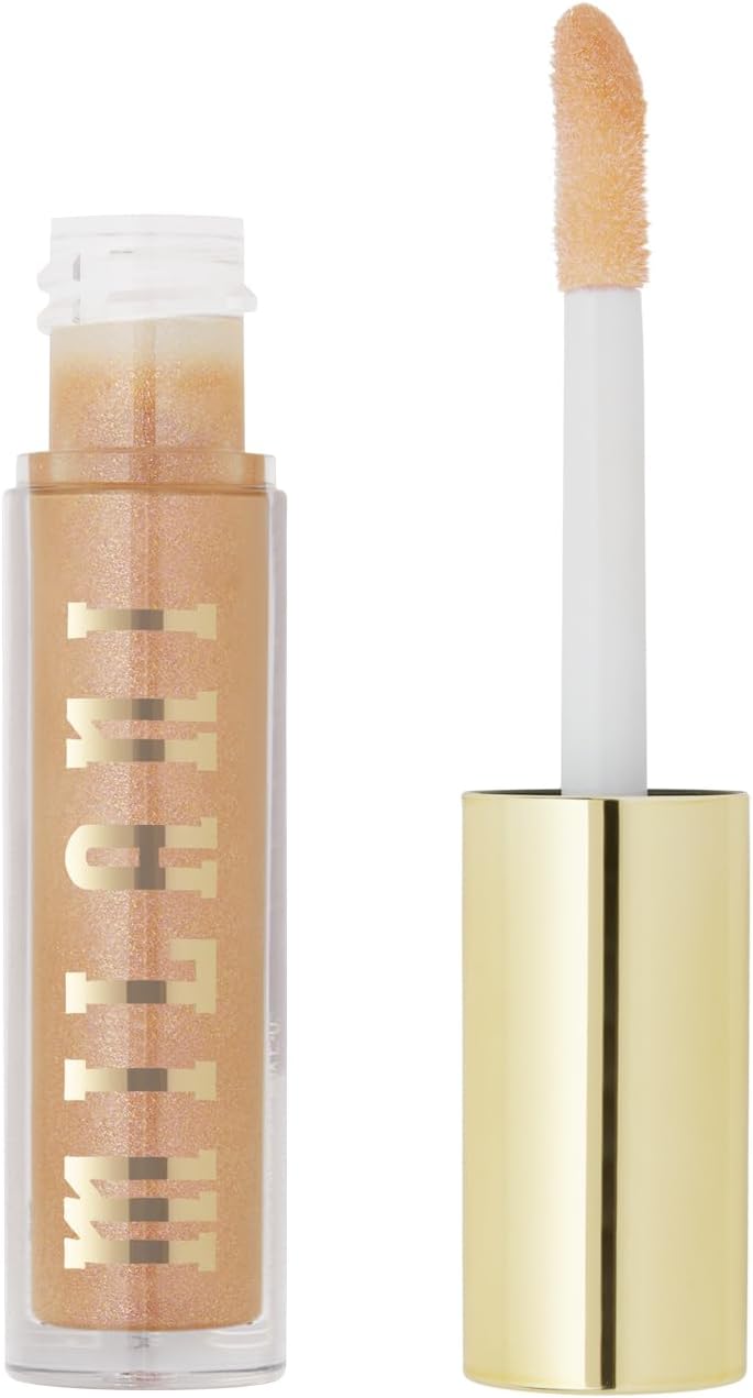 Milani Keep It Full Gold Dust gloss tube angled view showing formula texture