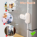 Eudemon safety lock installed on white refrigerator