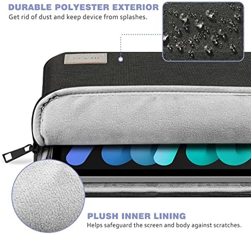 MoKo protective pouch revealing the thick shockproof inner lining for tablet safety.
