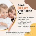 Close up of Trueocity Toothhugger 10,000 ultra-soft bristles for infant gum care.