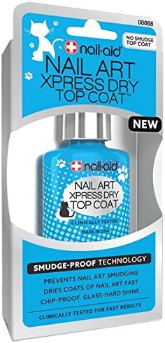Nail-Aid Nail Art Xpress Dry Top Coat front view clear polish bottle