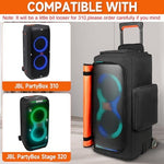 Portable dust cover storage bag open bottom showcasing wheel accessibility design