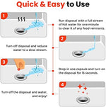 Hand holding a Bastion cleaning pod for garbage disposals