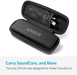 Anker Bluetooth speaker carry case with durable aluminum carabiner attached to the side