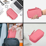 Durable dual zipper travel pouch for charging cords and chargers