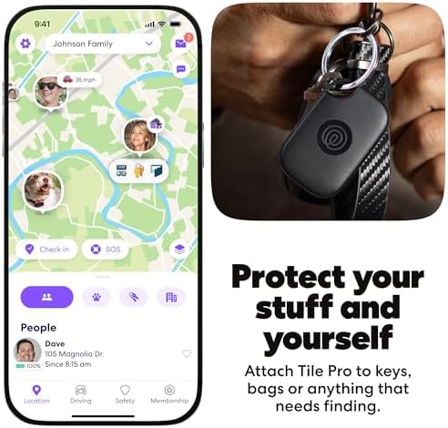 Life360 item locator attached securely to a set of car keys highlighting everyday portability.