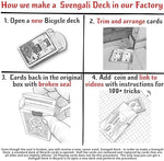 Svengali deck cards fanned to display professional gimmick