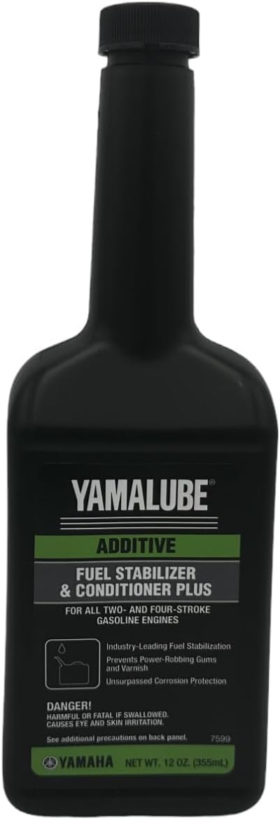 Yamaha Yamalube Outboard Fuel Stabilizer and Conditioner 12 Fluid Ounce bottle front view