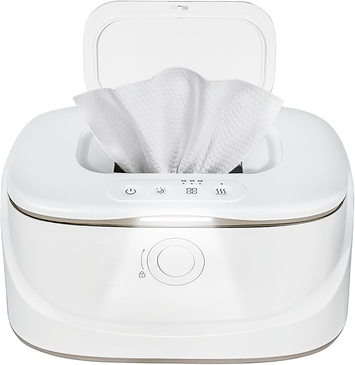 Baby Wipe Warmer with Night Light,Innovative Spring Design,Baby Wet Wipes Dispenser for Large Wipes,Wipes Warmer for Newborn Baby,Temperature Display,3 Modes of Temperature Heating Control - Image 1