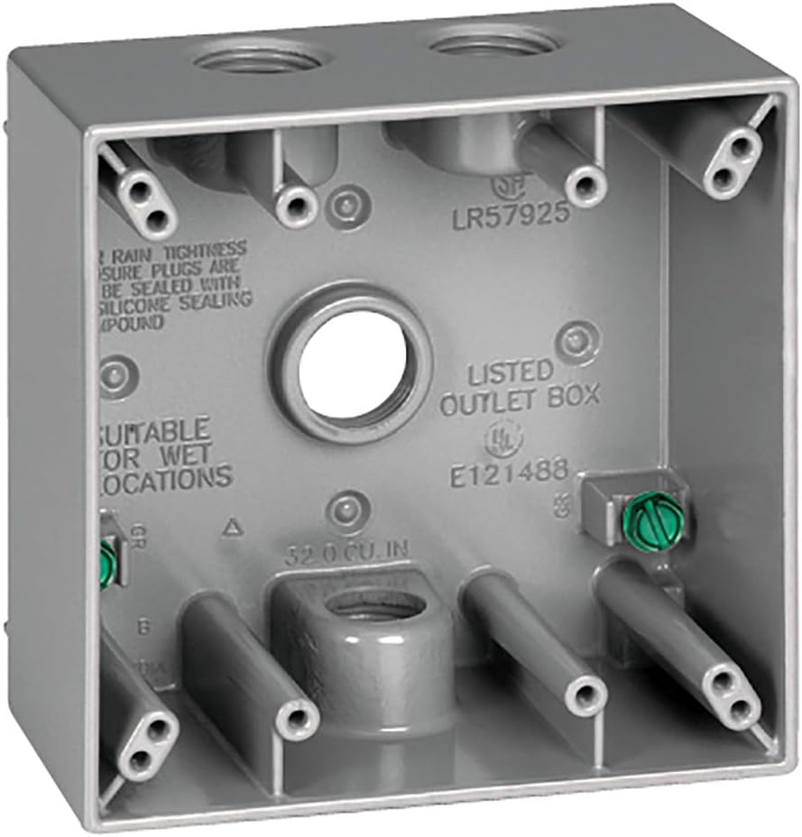 Sigma Engineered Solutions weatherproof 2-gang electrical box front view