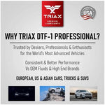 Back label view highlighting compatibility with European, Asian, and American premium vehicle drivetrain systems.