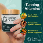 RE/SKIN plant based tanning gummies with nori seaweed for glowing skin