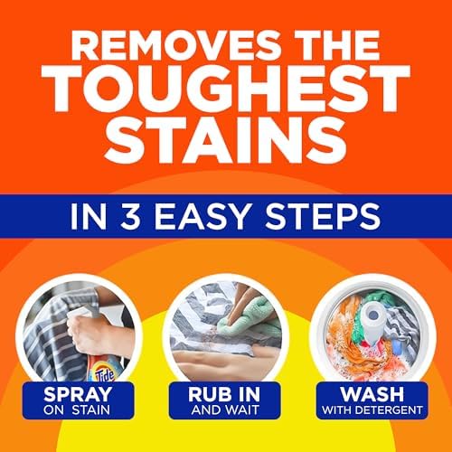 Tide laundry stain remover 3 ounce bottles showing usage instructions