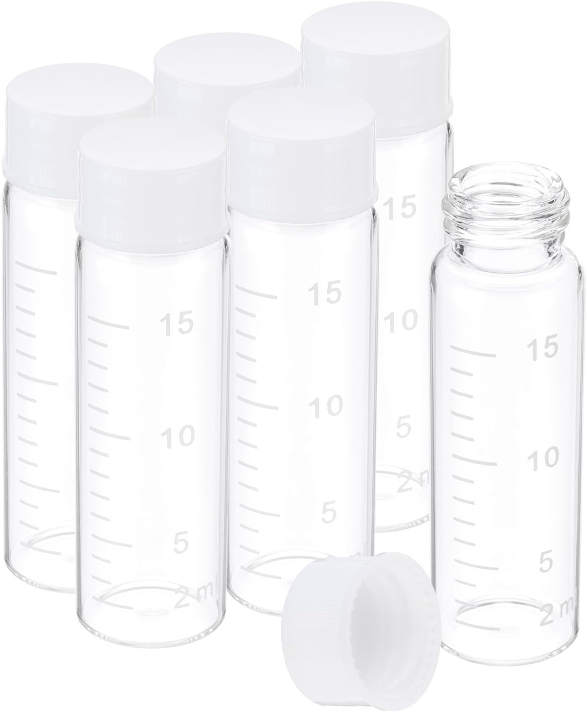 PATIKIL 6 piece glass vial assortment
