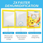 Calcium chloride particles inside NATRUTH dehumidifier bags showing absorption process