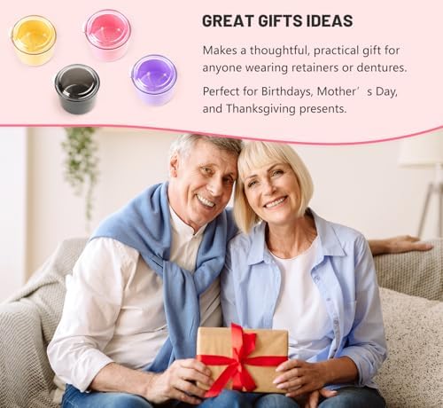 Denture Case, Leak Proof Denture Bath Cup, Full & Partial Denture Clean Holder Box with Strainer, Denture Brush, Denture Soaking Container Cups for Dentures, Retainers, Mouth Guard Storage Case -Black - Image 8