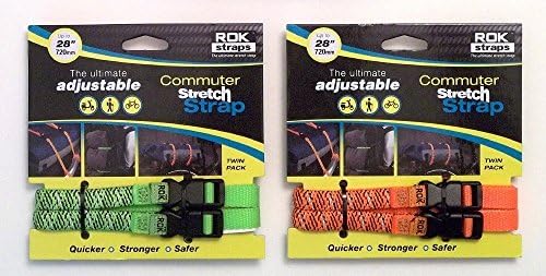 ROK Straps Commuter Reflective Adjustable Straps - Orange - Image 4