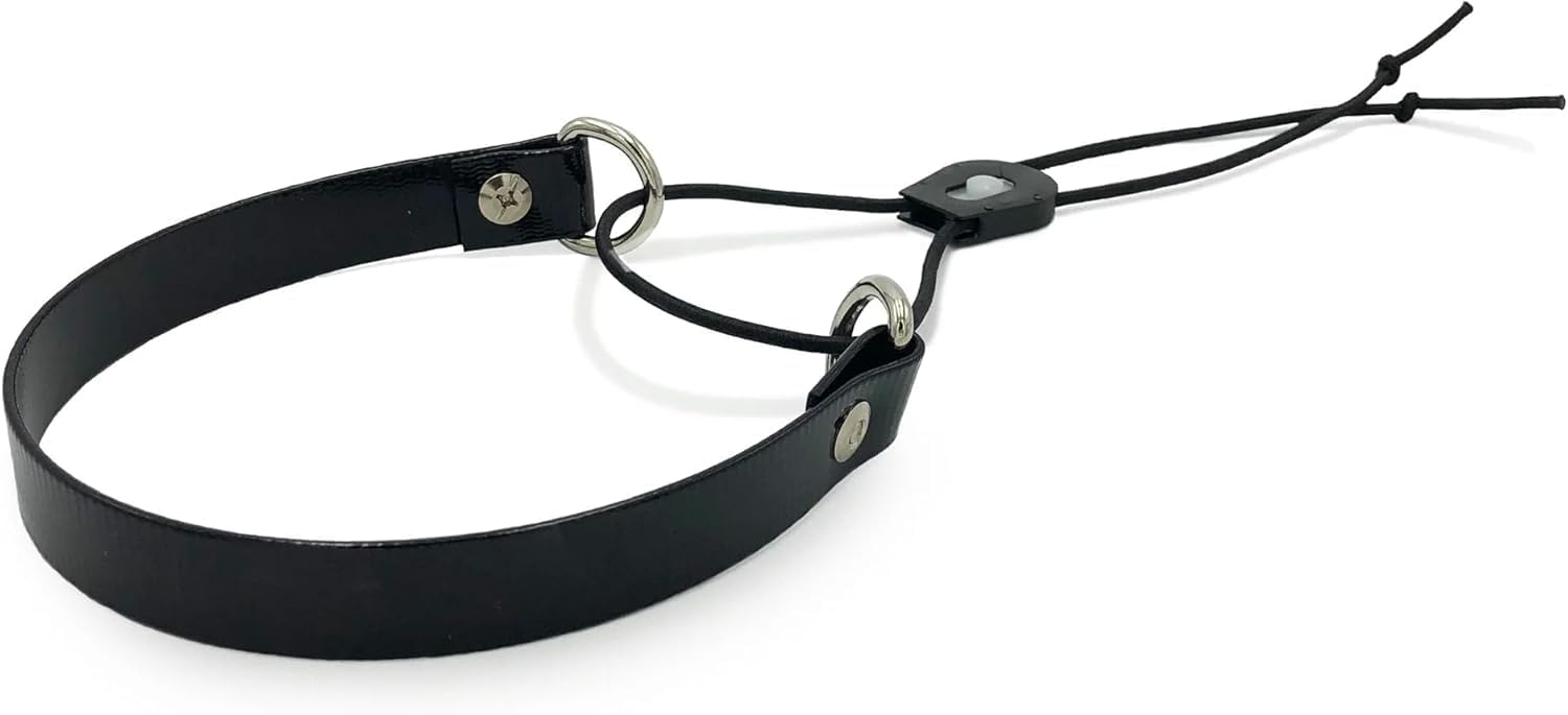 Sparky Pet Co Surefit 3/4 Inch Bungee Dog Collar black front view