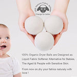 Eco friendly reusable dryer balls replacing chemical fabric softener sheets