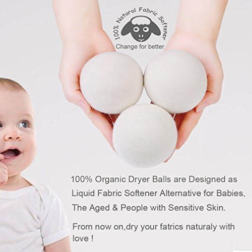 Eco friendly reusable dryer balls replacing chemical fabric softener sheets