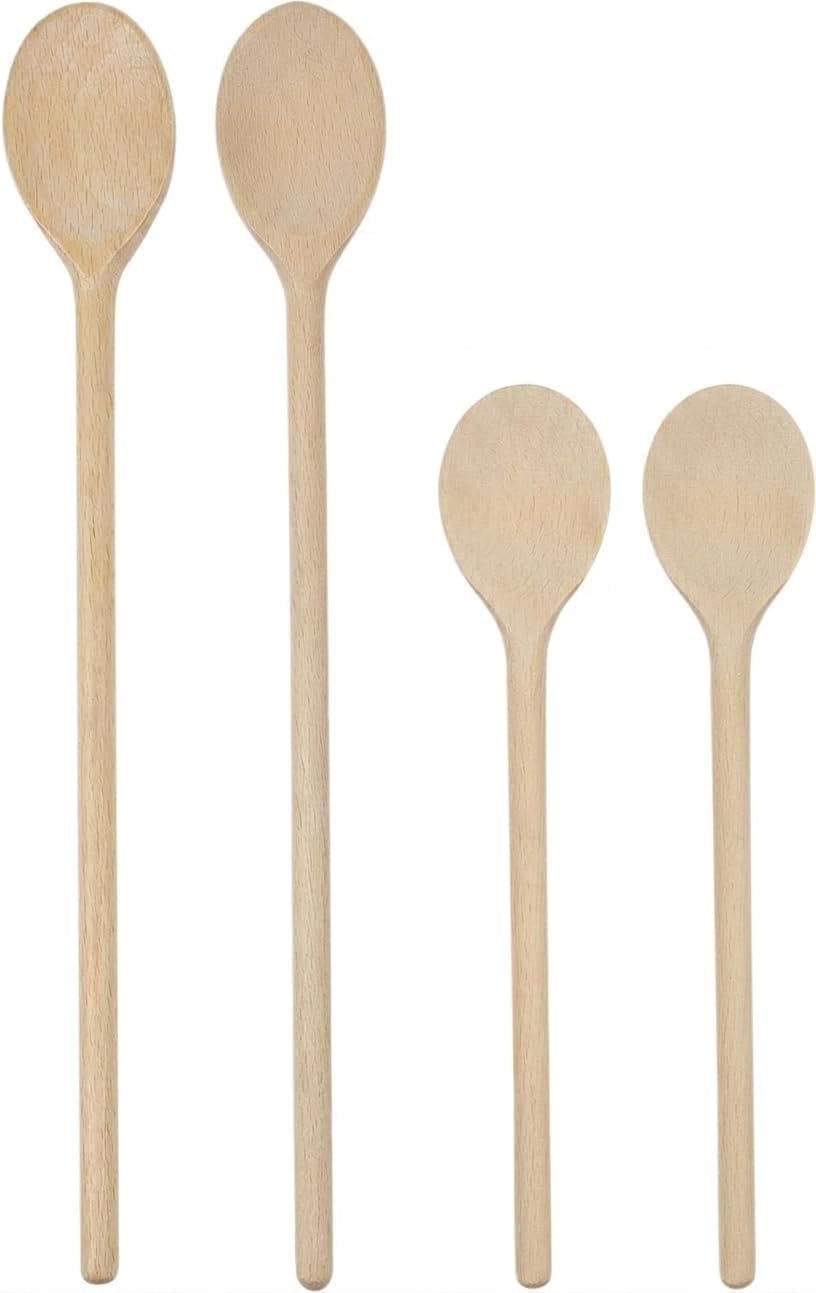 BICB wooden cooking oval spoons front view