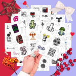Pack of 100 weightlifting stickers for workout enthusiasts