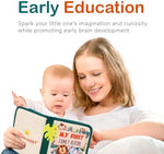 Urban Kiddy plush baby album close-up displaying the premium stitching and child-safe materials.