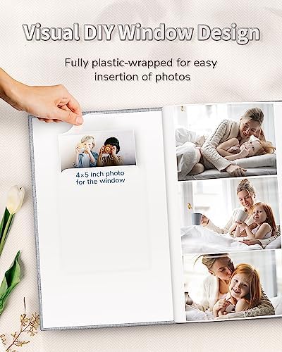 Artfeel premium slip-in memory book open showcasing three horizontal photo pockets per page