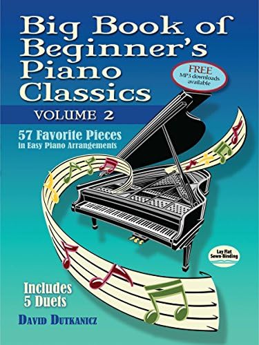 Big Book of Beginner's Piano Classics Volume Two: 57 Favorite Pieces in Easy Piano Arrangements with Downloadable MP3s (Includes 5 Duets) (Dover Classical Piano Music For Beginners) - Image 2