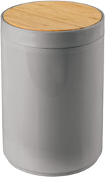 mDesign plastic round trash can front view wastebasket