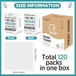 120 Pack Motivational Facial Tissue Inspirational Pocket Tissues Packs Travel Size 3 Ply Appreciation Gifts Soft Tissues You Are Awesome Individual Packs Facial Napkins for Guests Wedding Party Favors - Image 3