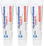Globe Hydrocortisone Maximum Strength Cream front view of three pack packaging for eczema relief.