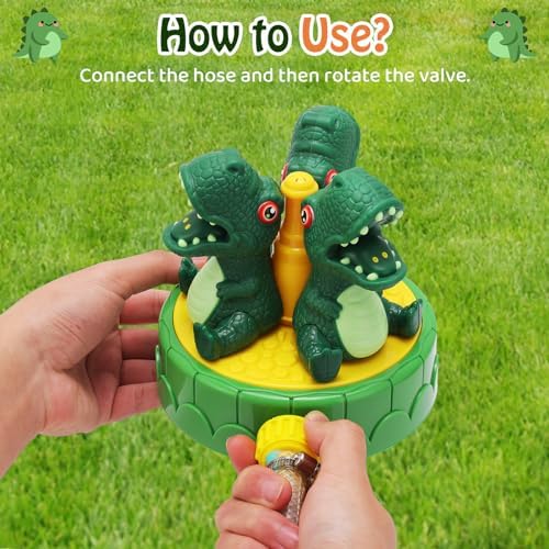 Authentic USA imported HeySplash kids lawn sprinkler packaging showing safe ABS plastic build details.