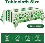 Festive shamrock patterned paper cups and plates for parties