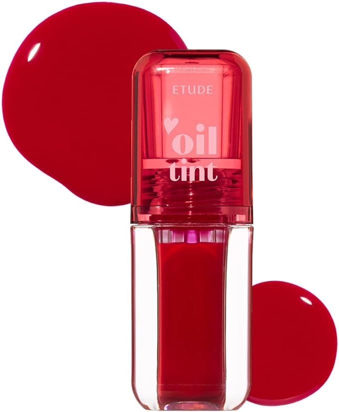 ETUDE Dear Darling Oil Tint #5 Red Oil (0.14 fl.oz) | High Moisturizing and Strong Hydrating Lip Oil/Lip Gloss | Smooth and Moist Lips | Non-Sticky Lip Oil Tint For Dry Lips | K-beauty - Image 11