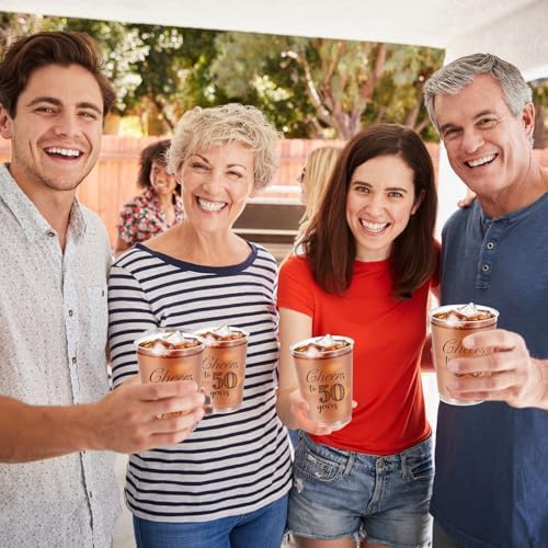 Shatterproof plastic party cups for milestone celebrations