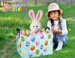 BOOHIT large easter basket styled inside a brightly lit kids bedroom organizer rack