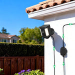 Surveillance camera power supply kit with cable mounting clips included