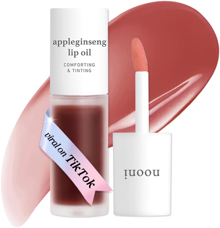 NOONI Korean Lip Oil Appleginseng front view glossy lip stain