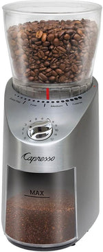 Capresso Infinity Plus Conical Burr Grinder, Black | Commercial-grade steel burrs, 16 settings, low-speed gear motor - Image 11