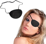 Xianglangsuccess Monocular Black Eye Patch front view showing contoured 3D groove design