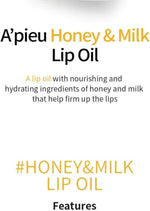 A'pieu Honey And Milk Lip Oil texture swatch