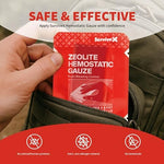 SurviveX imported emergency medical gauze pack ideal for tactical survival gear.