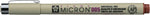 Sakura brown archival pen tip close up detail