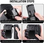 NEEWER camera grip top view showcasing the secure mounting screw and electronic gold-plated pins