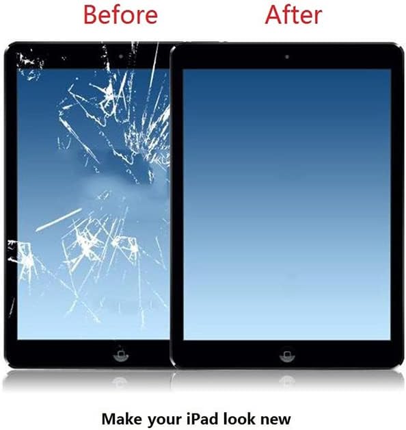 Rear view of the A-MIND iPad 9 2021 digitizer screen showing precise cutouts for the home button transfer.