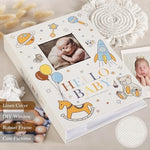 Lanpn infant keepsake album close up of the lined memo writing area