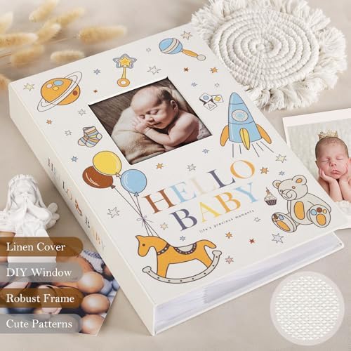 Lanpn infant keepsake album close up of the lined memo writing area