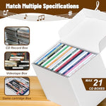 Adjustable interior insert showing vertical compact disc organization layout